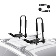 VEVOR Kayak Roof Rack 1 Pair J-Bar, Soft Roof Rack Quick Folding, Top Mount Tie Down, Carrier for kayak, Surf Board, Canoe, SUP, Ski Board, Mount on Car, SUV, Truck, 1 Kayak