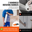 VEVOR Stretch Film, 15 ίντσες x 1000 πόδια, 4 Pack, 60 Gauge Industrial Strength Clear ανθεκτικό Stretch Roll Wrap, Heavy Duty Shrink Stretch Wrap with Handles for Pallet Rrapping Shipping Moving
