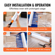 VEVOR Stretch Film, 15 ίντσες x 1000 πόδια, 4 Pack, 60 Gauge Industrial Strength Clear ανθεκτικό Stretch Roll Wrap, Heavy Duty Shrink Stretch Wrap with Handles for Pallet Rrapping Shipping Moving