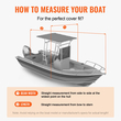 VEVOR T Top Boat Cover, 24&#039;-26&#039; Αδιάβροχο Trailerable T-Top Cover Boat, 600D Marine Grade PU Oxford, με αντιανεμικούς ιμάντες πόρπης, για σκάφος κεντρικής κονσόλας με T Top Roof, Ταιριάζει 24&#039;-26&#039;L x 106&quot;W , Γκρι