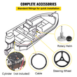 VEVOR Outboard Steering System 13\&#039; Outboard Rotary Steering System Cable Steering Boat 13 Feet with 13\&quot; Wheel Durable Marine Steering System