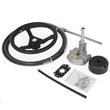 VEVOR Outboard Steering System 13\&#039; Outboard Rotary Steering System Cable Steering Boat 13 Feet with 13\&quot; Wheel Durable Marine Steering System