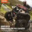 VEVOR Ηλεκτρικό βαρούλκο ATV UTV 3000 lb Ατσάλινο καλώδιο IP55 Αδιάβροχο ενσύρματο χειριστήριο