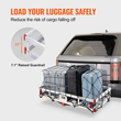 VEVOR 49.4 x 22.4 x 7.1 in Hitch Carrier, 500lbs Loading Capacity Trailer Hitch Mounted Cargo, Αντισκωριακή σχάρα μεταφοράς αποσκευών από αλουμίνιο Ταιριάζει σε δέκτη κοτσαδόρου 2&quot; για SUV Truck Pickup Camping