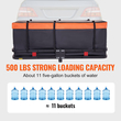 VEVOR Hitch Cargo Carrier, 60 x 24 x 6 σε αναδιπλούμενο ατσάλινο καλάθι φορτίου με κοτσαδόρο, 500 λίβρες ράφι μεταφοράς αποσκευών με αδιάβροχο σάκο φορτίου &amp; δίχτυ φορτίου, προσαρμοσμένο δέκτη κοτσαδόρου 2&quot; για παραλαβή φορτηγών SUV
