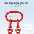 VEVOR 3/8&quot; x 10&#039; Chain Sling 4 Legs G80 Lifting Chain with Grab Hooks 18400 lbs