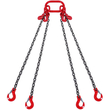 VEVOR 3/8&quot; x 10&#039; Chain Sling 4 Legs G80 Lifting Chain with Grab Hooks 18400 lbs