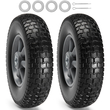 VEVOR Solid PU Run-Flat Tire Wheel, 10&quot;, 2-Pack, 180 lbs Dynamic Load, 220 lbs Static Load, Flat Free Tubeless ελαστικά και τροχοί για χειροκίνητο καρότσι, κούκλες, ρυμουλκούμενα κήπου, διάφορα καρότσια
