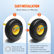 Ελαστικό VEVOR Solid PU Run-Flat Ελαστικό Τροχός Flat Free Tubeless 10&quot; 2-pack 400 lbs