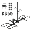 Βάση ποδηλάτου VEVOR Hitch Mount Bike Rack, στυλ πλατφόρμας 2 ποδηλάτων, 160 LBS Max Capacity Bike Rack Hitch για δέκτη 2 ιντσών, τιτλοδοτούμενο και αναδιπλούμενο φορέα ποδηλάτου με ελαστικά πλάτους έως 5&quot;, για αυτοκίνητο, SUV, φορτηγό, RV, Ορθογώνια διασύνδεση