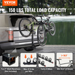Βάση ποδηλάτου VEVOR Hitch, 4-Bike Carrier Rack, 150 LBS Bike Rack Hitch για δέκτη 2 ιντσών, με τίτλο και αναδιπλούμενο φορέα ποδηλάτου με μπουλόνι U ​​No-Wobble και ιμάντα, για αυτοκίνητο, SUV, Truck, RV, Ορθογώνια διασύνδεση