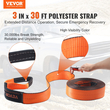 VEVOR Off-Road Recovery Kit, 3&quot; x 30&#039;, Heavy Duty Winch Recovery Kit με ιμάντα ρυμούλκησης 30.000 lbs, δεσμίδες D-ring 44.092 lbs, δέκτη δεσμών και τσάντα αποθήκευσης, για ATV, Jeephi, Off-Road