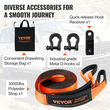 VEVOR Off-Road Recovery Kit, 3&quot; x 30&#039;, Heavy Duty Winch Recovery Kit με ιμάντα ρυμούλκησης 30.000 lbs, δεσμίδες D-ring 44.092 lbs, δέκτη δεσμών και τσάντα αποθήκευσης, για ATV, Jeephi, Off-Road