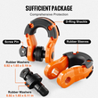VEVOR 2 Pack 3/4&quot; D Ring Shackle with 7/8&quot; Screw Pin 66139 lbs Strength Break