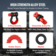 VEVOR 2 Pack 3/4&quot; D Ring Shackle with 7/8&quot; Screw Pin 62832 lbs Strength Break