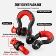 VEVOR 2 Pack 3/4&quot; D Ring Shackle with 7/8&quot; Screw Pin 62832 lbs Strength Break