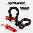 VEVOR 4 Pack 1/2&quot; D Ring Shackle with 5/8&quot; Screw Pin 17637 lbs Strength break