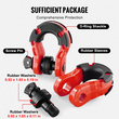 VEVOR 2 Pack 3/4&quot; D Ring Shackle with 7/8&quot; Screw pin 66139 lbs Strength break