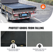 VEVOR Dump Truck Mesh Tarp, 7,5x18 ft, μαύρο κάλυμμα βαρέως τύπου με επίστρωση PVC με διπλή τσέπη 5,5&quot; 18 oz, ορειχάλκινοι δακτύλιοι, ενισχυμένος ιμάντας διπλής βελόνας που ταιριάζει χειροκίνητο ή ηλεκτρικό σύστημα ανατρεπόμενου φορτηγού