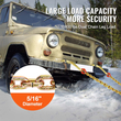 VEVOR 5/16&quot; x 2&#039; G80 Αλυσίδα ρυμούλκησης J Hook V-Chain Bridle Grab Hook Wrecker 10800 lbs