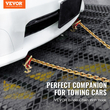VEVOR 5/16&quot; x 3&#039; G80 Tow Chain V-Chain Bridle RTJ &amp; Grab Hooks Wrecker 10800 lbs