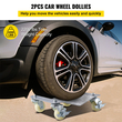 VEVOR 2Pcs Tire Wheel Dollies, 1500Lbs/680KG Tire Skates Wheel Car Van Positioning Dolly Trolley Ball Bearings Recovery Jack Auto Repair Moving