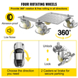 VEVOR 2Pcs Tire Wheel Dollies, 1500Lbs/680KG Tire Skates Wheel Car Van Positioning Dolly Trolley Ball Bearings Recovery Jack Auto Repair Moving