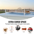 VEVOR Van Roof Ladder Rack, 2 Bars Racks Roof Ladder Racks, 181 kg Χωρητικότητα Rain-Gutter Van Roof Rack, Ρυθμιζόμενο μήκος 1300-2060 mm, Βάση σκάλας Van για Van, Cargo, Trailer