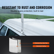VEVOR Van Roof Ladder Rack, 2 Bar Alloy Steel Ladder Racks, Ρυθμιζόμενο από 1200-2000 mm, Χωρητικότητα 227 kg, Σχάρα οροφής Συμβατό με φορτηγά πλήρους μεγέθους με υδρορροή βροχής, Chevrolet Express, GMC Savana