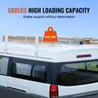 VEVOR Van Roof Ladder Rack, 2 Bar Alloy Steel Ladder Racks, Ρυθμιζόμενο από 1200-2000 mm, Χωρητικότητα 227 kg, Σχάρα οροφής Συμβατό με φορτηγά πλήρους μεγέθους με υδρορροή βροχής, Chevrolet Express, GMC Savana
