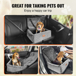 Κάθισμα αυτοκινήτου VEVOR Dog Booster Κάθισμα αυτοκινήτου Κάθισμα κατοικίδιων ζώων για μικρό μεσαίο σκύλο έως 40 λίβρες γκρι