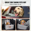 Κάθισμα αυτοκινήτου VEVOR Dog Booster Κάθισμα αυτοκινήτου Κάθισμα κατοικίδιων ζώων για μικρό σκύλο έως 26 λίβρες γκρι