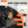 Κάθισμα αυτοκινήτου VEVOR Dog Booster Κάθισμα αυτοκινήτου Κάθισμα κατοικίδιων ζώων για μικρό μεσαίο σκύλο έως 40 λίβρες Μαύρο