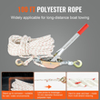 VEVOR Rope Puller, 3/4 Ton (1.653 lbs) Ικανότητα έλξης, με διάμετρο 100&#039; 0,6&quot; Σχοινί, 2 άγκιστρο, Come Along Winch, Βαρέως τύπου καστάνια Power Puller εργαλείο για κινούμενα σκάφη, ασφάλιση αντικειμένων, μεταφορά κορμών