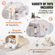 VEVOR Cat Tree 45,2&quot; Cat Tower with Cat Condo Sisal Scratching Post Ανοιχτό γκρι