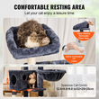 VEVOR Cat Tree 45,2&quot; Cat Tower with Cat Condo Sisal Scratching Post Dark Grey