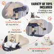 VEVOR Cat Tree 45,2&quot; Cat Tower with Cat Condo Sisal Scratching Post Dark Grey