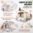 VEVOR Cat Tree 56,2&quot; Cat Tower with Cat Condo Sisal Scratching Post Ανοιχτό Γκρι
