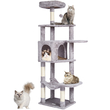 VEVOR Cat Tree 60,6&quot; Cat Tower with Cat Condo Sisal Scratching Post Ανοιχτό γκρι