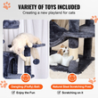 VEVOR Cat Tree 63&quot; Cat Tower with 2 Cat Condos Sisal Scratching Post Ανοιχτό γκρι