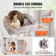 VEVOR Cat Tree 68,5&quot; Cat Tower with Cat Condos Sisal Scratching Post Ανοιχτό Γκρι