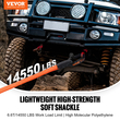 VEVOR Soft Shackle Synthetic Recovery Rope 2PCS 1/2&quot;x22&quot; 44092lbs Strength Break