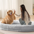 VEVOR Human Dog Bed 72x48x10 in Large Human Size Skill Beuable Faux Rabbit Fur