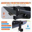 VEVOR Dual Hitch Extension, για 2&quot; Trailer Hitch Receiver, Hitch Adapter Extender σε 10&quot; Max Ρυθμιζόμενο μήκος, 7-1/2&quot; Rise/Drop, 4000 lbs ικανότητα ρυμούλκησης, καρφίτσες κοτσαδόρου, κιτ μπουλονιών και παξιμαδιών περιλαμβάνονται, μαύρο