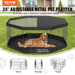 Παρκοκρέβατο VEVOR Dog, πτυσσόμενο μεταλλικό στυλό γυμναστικής 8 πάνελ με επάνω κάλυμμα και κάτω μαξιλαράκι, 24&quot; H Pet Fence Puppy Crate Kennel, Στυλό εσωτερικού χώρου για σκύλους για μικρά μεσαία κατοικίδια, για κάμπινγκ, αυλή