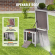 VEVOR Outdoor Cat House Ξύλινο Καταφύγιο Feral Cat με Πτερύγια Πόρτας Οροφής &amp; PVC