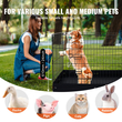 VEVOR Dog Παρκοκρέβατο 4 πάνελ Πτυσσόμενο μεταλλικό στυλό γυμναστικής σκύλου με κάλυμμα στο κάτω μέρος