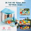 Έξυπνος τροφοδότης πουλιών VEVOR με κάμερα 2K HD AI Identify Bird Species Auto Capture