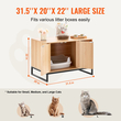 Έπιπλα VEVOR Litter Litter Box Κρυφό Κουτί απορριμάτων Έπιπλα 31,5&quot; L x 20&quot; Π x 22&quot; Υ