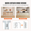 VEVOR Free Standing Dog Gate 24x60 ιντσών Ανεξάρτητη Πύλη Pet Πτυσσόμενη Λευκή
